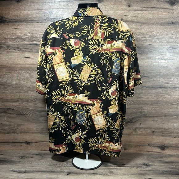Kahala Hawaiian Shirt Mens Large L Floral Button Shirt Sleeve 100% Silk - Picture 2 of 6